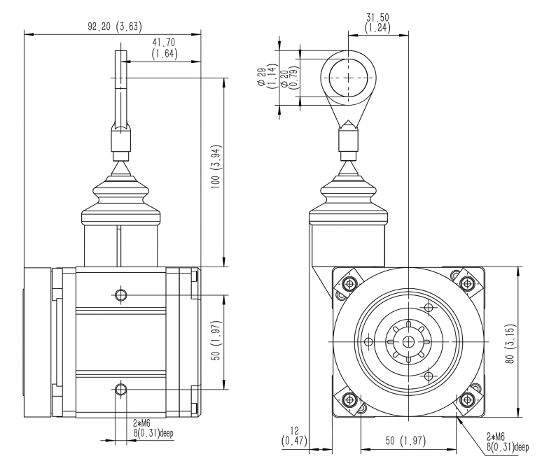 1米、2米、3米工業級拉線位移傳感 SALS80-J02M/J03M-西威迪